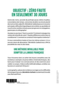 30 jours pour ne plus faire de fautes, Bénédicte Gaillard