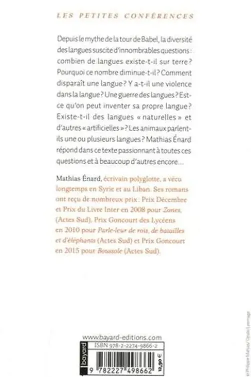 J'y mets ma langue à couper, Mathias Enard
