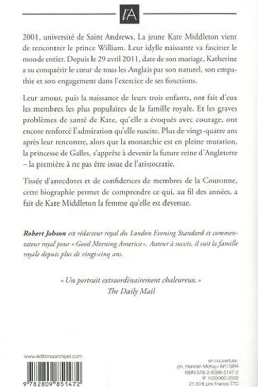 Kate, princesse de Galles, Robert Jobson