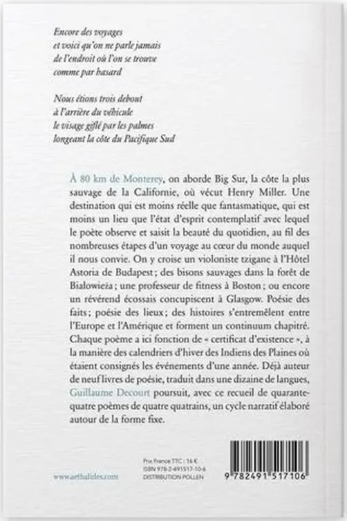 À 80 km de Monterey, Guillaume Decourt