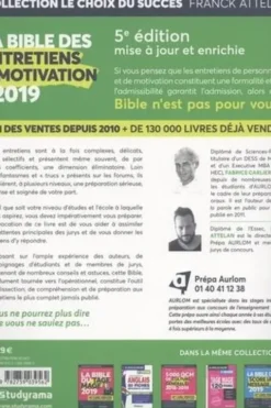 La bible des entretiens de motivation et de personnalité. Concours d'entrée des écoles de commerce et de management, 5e édition, Franck Attelan
