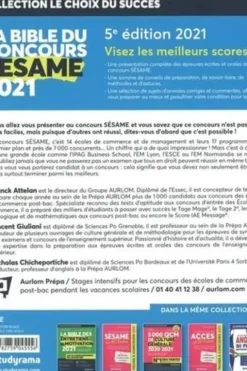 La Bible du concours SESAME. Edition 2021, Franck Attelan