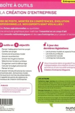 La boîte à outils de la Création d'entreprise. 67 outils clés en main, Edition 2023, Catherine Léger-Jarniou