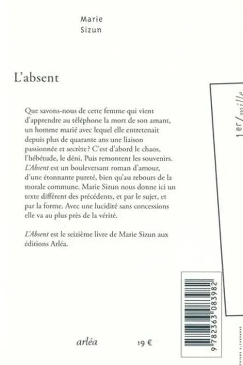 L'absent, Marie Sizun