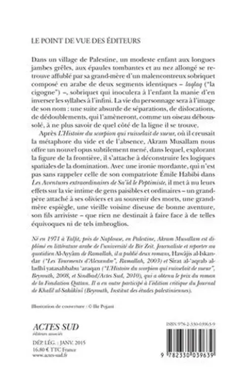 La Cigogne, Akram Musallam