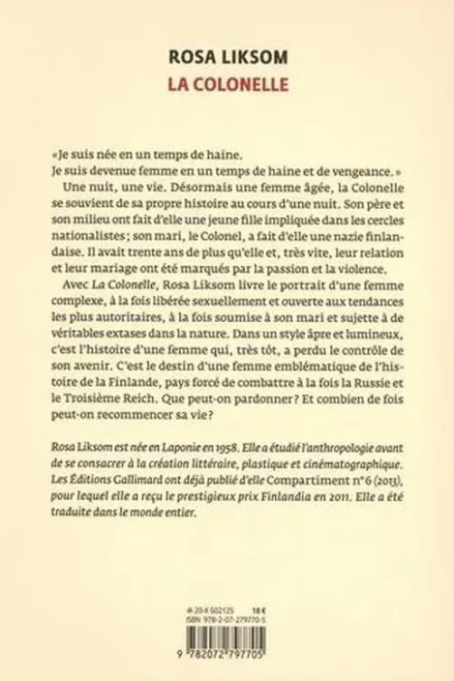 La colonelle, Rosa Liksom