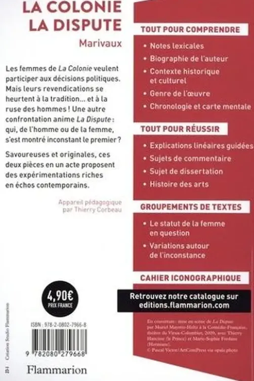 La colonie ; La dispute, Pierre de Marivaux