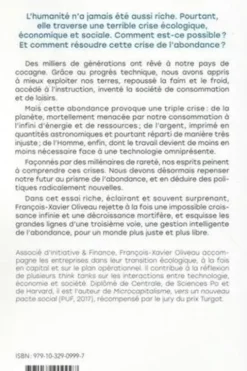 La crise de l'abondance, François-Xavier Oliveau