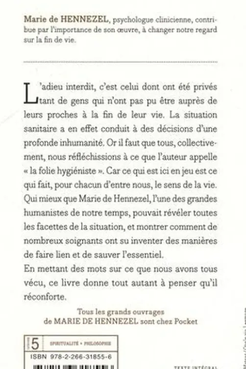 L'Adieu interdit, Marie de Hennezel