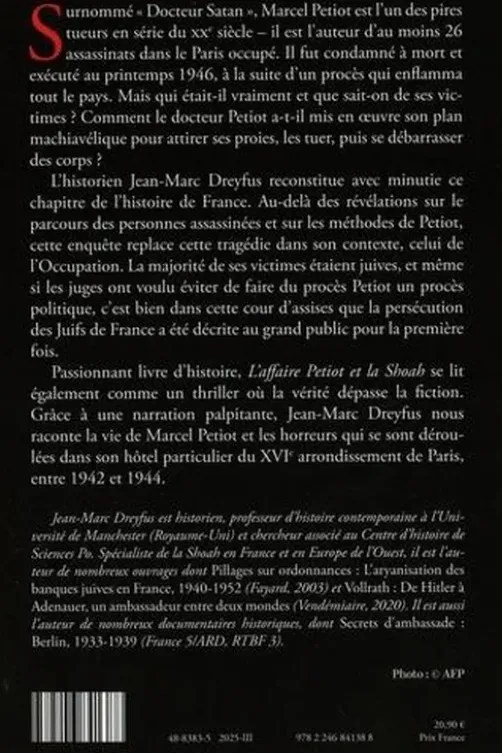 L'affaire Petiot et la Shoah. Un tueur en série sous l'Occupation, Jean-Marc Dreyfus