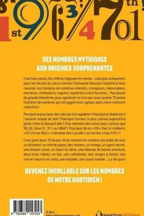 La folle histoire des nombres, Guillaume Dessaix