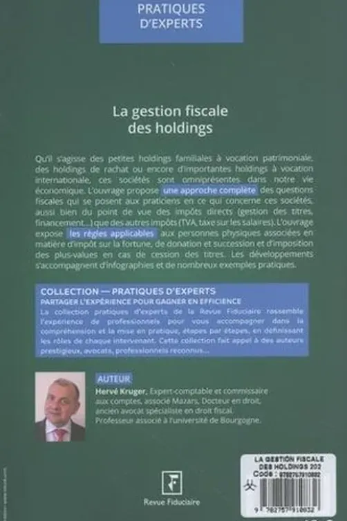 La gestion fiscale des holdings. Edition 2024, Hervé Kruger