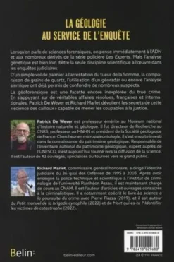 La géologie au service de l'enquête, Patrick De Wever