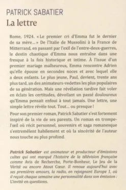 La lettre, Patrick Sabatier