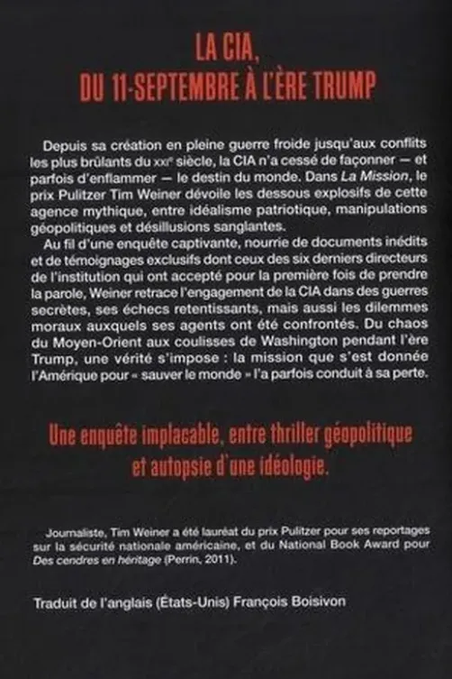 La mission. L'enquête choc sur la CIA, Tim Weiner