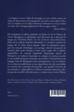 Langage et idéologie. Penser le devenir de la langue avec Klemperer, Michaël Crevoisier