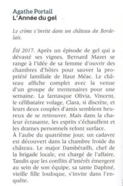 L'année du gel [EDITION EN GROS CARACTERES, Agathe Portail