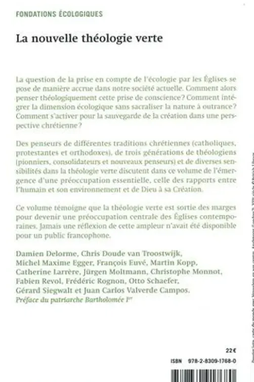 La nouvelle théologie verte, Christophe Monnot
