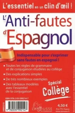 L'anti-faute d'espagnol spécial Collège, Carine Girac-Marinier