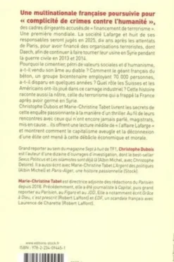 La part du diable. Le pacte secret entre Lafarge et Daech, Christophe Dubois