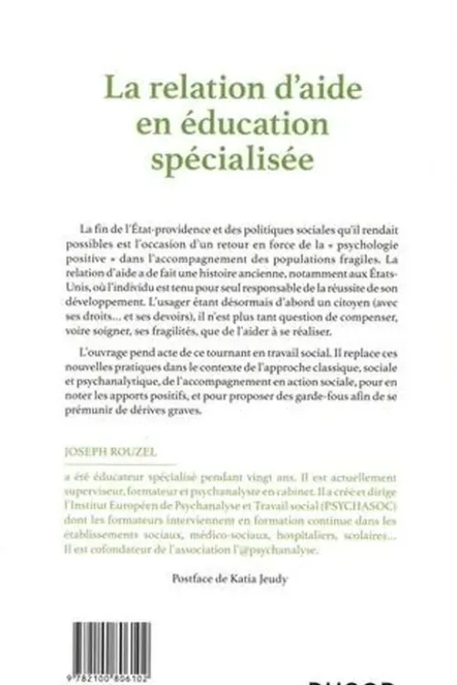 La relation d'aide en éducation spécialisée, Joseph Rouzel