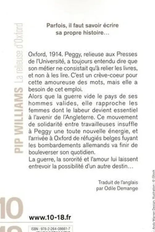 La relieuse d'Oxford, Pip Williams