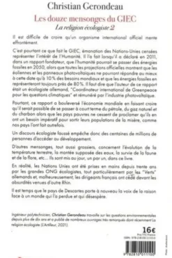 La religion écologiste. Tome 2, Les douze mensonges du GIEC, Christian Gerondeau