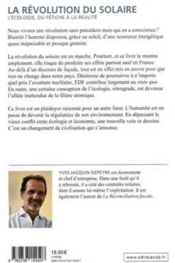 La Révolution du solaire. L'écologie, du fétiche à la réalité, Yves Jacquin Depeyre