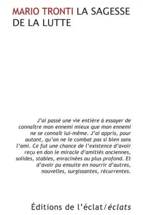 La sagesse de la lutte suivi de Peuple, Mario Tronti