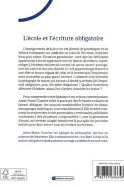 L'école et l'écriture obligatoire, Anne-Marie Chartier