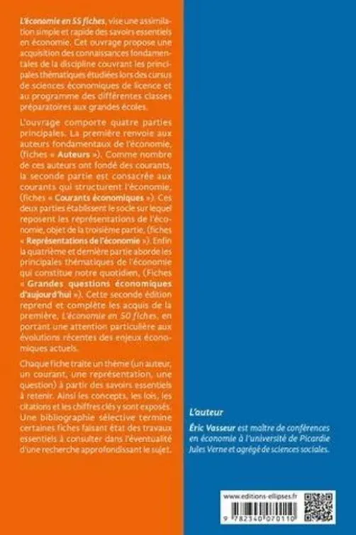 L’économie en 55 fiches. 3e édition, Eric Vasseur