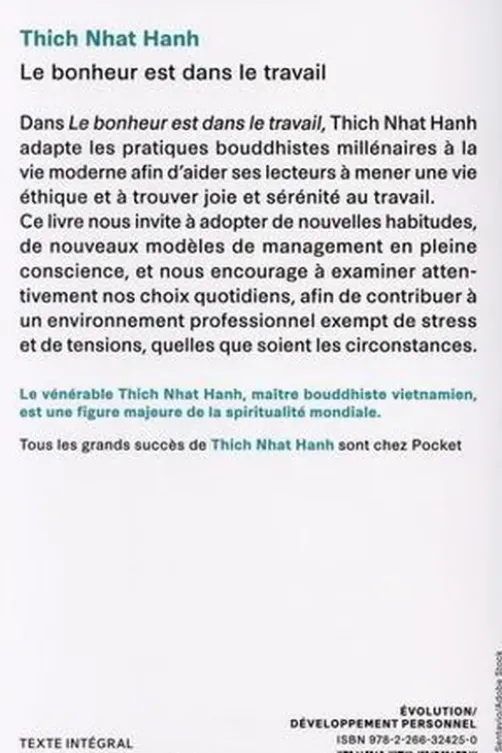 Le bonheur est dans le travail, Thich Nhat Hanh