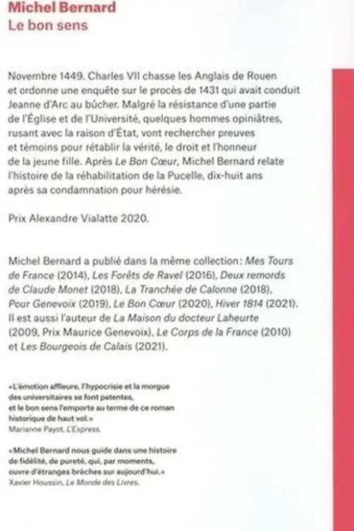 Le bon sens, Michel Bernard