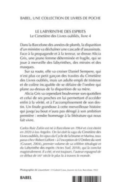 Le cimetière des livres oubliés Tome 4 : Le Labyrinthe des esprits, Carlos Ruiz Zafon