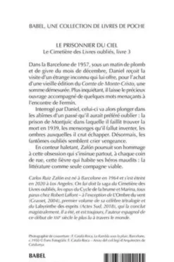 Le cimetière des livres oubliés Tome 3 : Le Prisonnier du ciel, Carlos Ruiz Zafon
