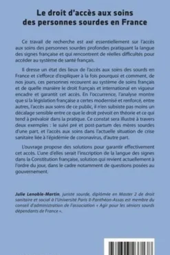 Le droit d'accès aux soins des personnes sourdes en France, Julie Lenoble-Martin