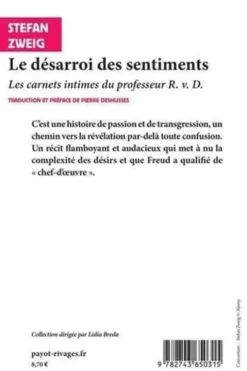 Le désarroi des sentiments. Edition bilingue français-allemand, Stefan Zweig
