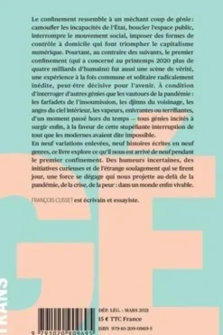 Le génie du confinement, François Cusset