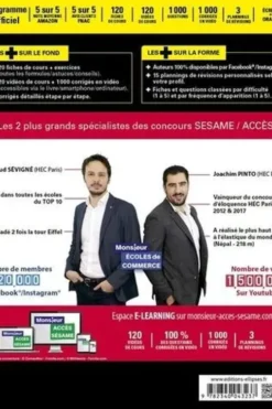 Le grand manuel du concours SESAME. 10 tests, 120 fiches, 120 vidéos de cours, 1000 questions, Edition 2021, Joachim Pinto