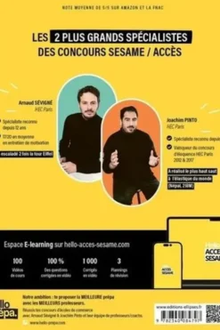 Le grand manuel du concours SESAME. 10 test, 120 fiches, 120 vidéos, 1000 questions, Edition 2024, Arnaud Sévigné