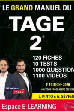 Le Grand Manuel du TAGE 2. Edition 2020, Joachim Pinto