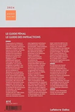 Le guide pénal ; Le guide des infractions. Edition 2024, Jean-Christophe Crocq