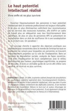 Le haut potentiel intellectuel réalisé. Vivre enfin et ne plus survivre, Fabrice Bak