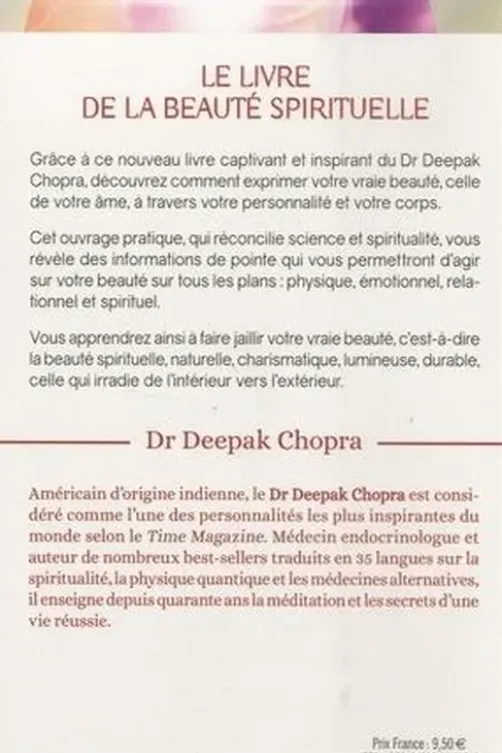 Le livre de la beauté spirituelle, Deepak Chopra
