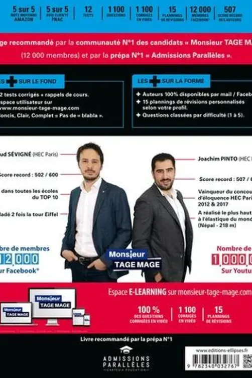 Le Manuel d'entraînement du TAGE MAGE. Edition 2020, Joachim Pinto