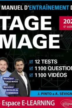 Le manuel d'entraînement du TAGE MAGE. 12 tests blancs, 1100 questions, 1100 vidéos, Edition 2022, Joachim Pinto