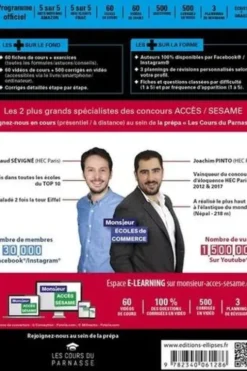 Le Manuel de Poche du concours SESAME. 6 tests, 60 fiches, 60 vidéos de cours, 500 questions, Edition 2022, Joachim Pinto
