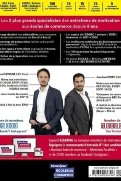 Le Manuel des entretiens de motivation admissions parallèles. Concours aux écoles de commerce Bac +2 à Bac +5, Edition 2020, Joachim Pinto