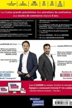 Le Manuel des entretiens de motivation post-BAC. Ecoles de commerce et de management, Edition 2020, Joachim Pinto