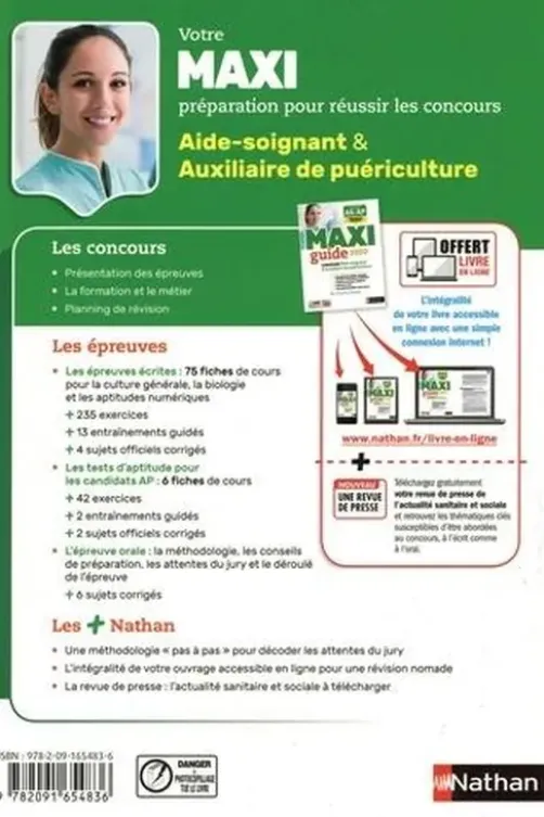 Le maxi guide concours aide-soignant / auxiliaire de puériculture. Edition 2020, Blandine Savignac